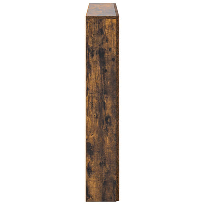 vidaXL Fireplace Surround Smoked Oak 102 x 18 x 100.5 cm