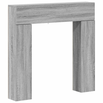 vidaXL Fireplace Surround Grey Sonoma 102 x 18 x 100.5 cm