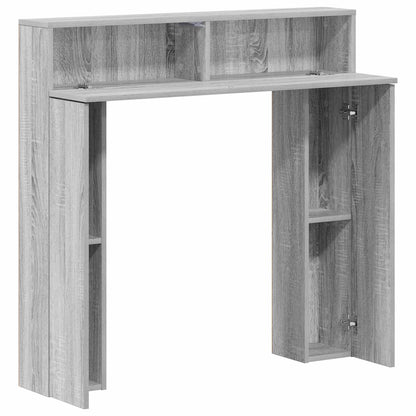 vidaXL Fireplace Surround Grey Sonoma 102 x 18 x 100.5 cm