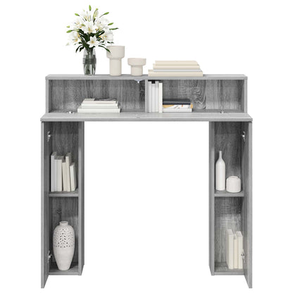 vidaXL Fireplace Surround Grey Sonoma 102 x 18 x 100.5 cm