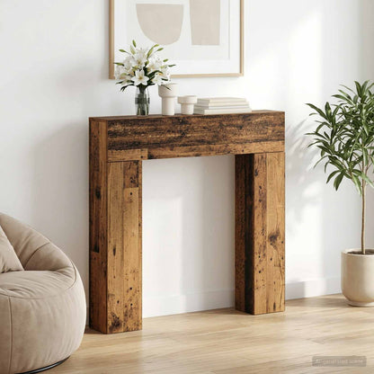 vidaXL Fireplace Surround Old Wood 102 x 18 x 100.5 cm Engineered Wood