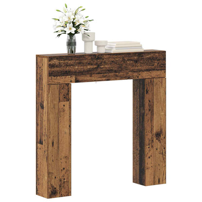 vidaXL Fireplace Surround Old Wood 102 x 18 x 100.5 cm Engineered Wood
