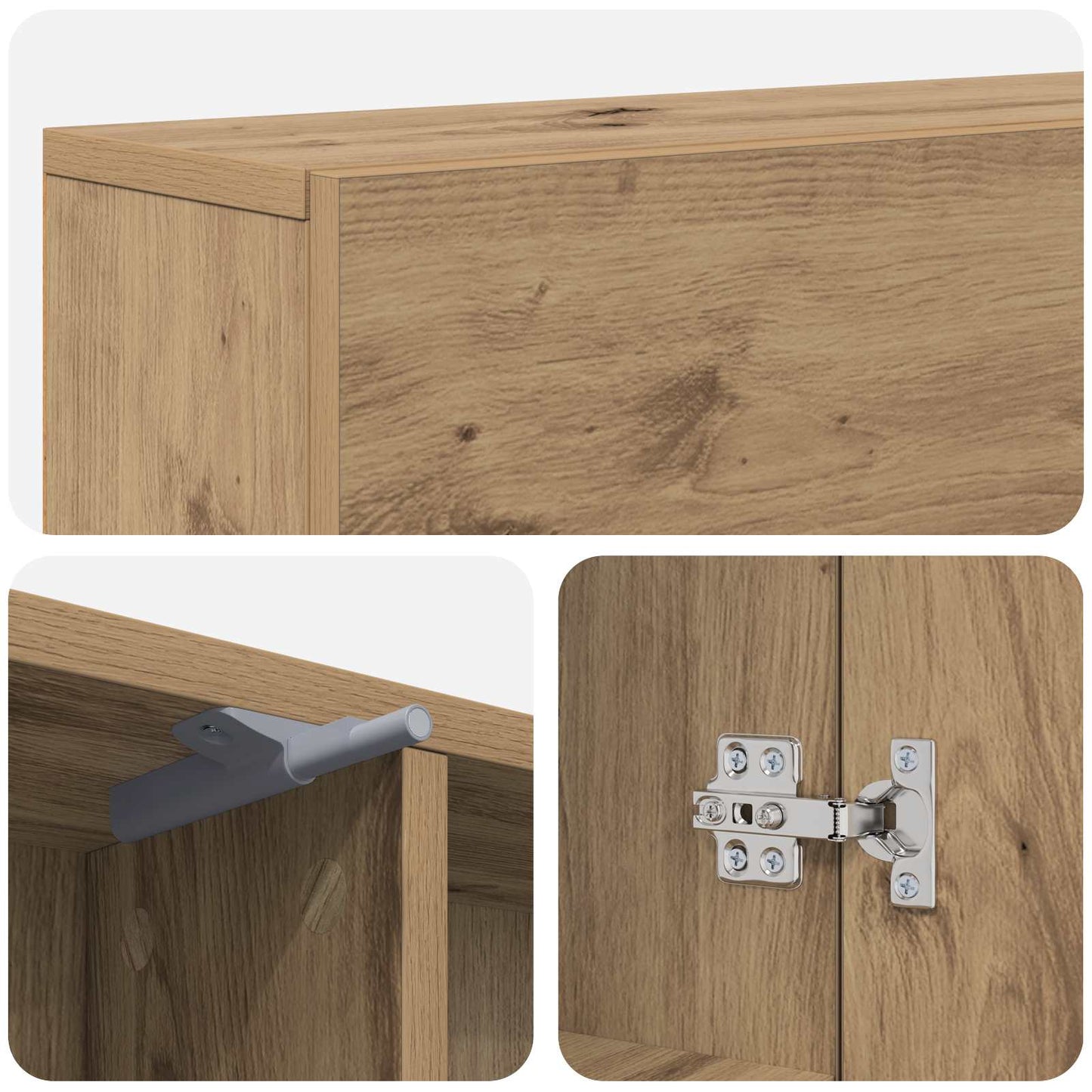 vidaXL Fireplace Surround Artisan Oak 102 x 18 x 100.5 cm