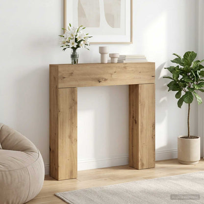 vidaXL Fireplace Surround Artisan Oak 102 x 18 x 100.5 cm