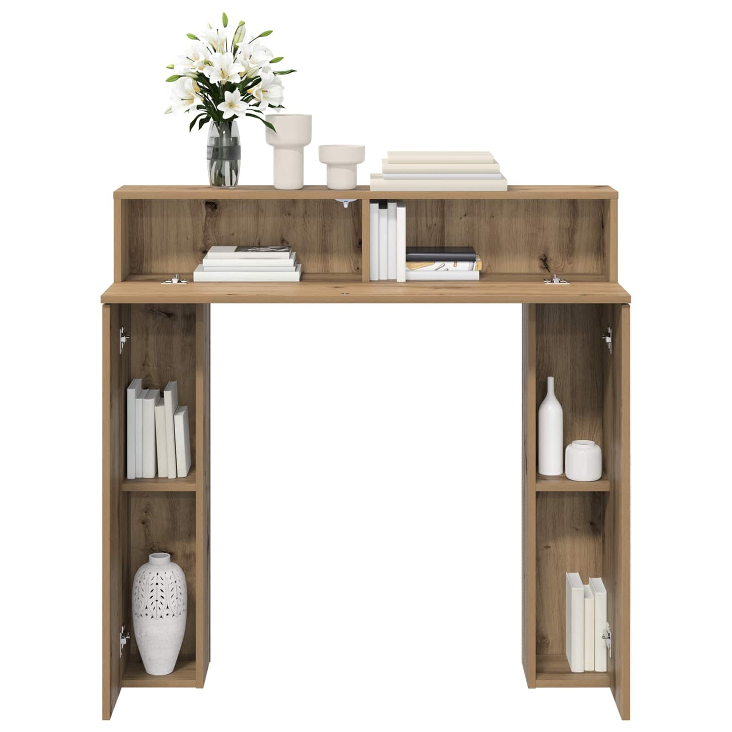 vidaXL Fireplace Surround Artisan Oak 102 x 18 x 100.5 cm