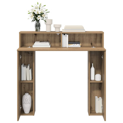 vidaXL Fireplace Surround Artisan Oak 102 x 18 x 100.5 cm