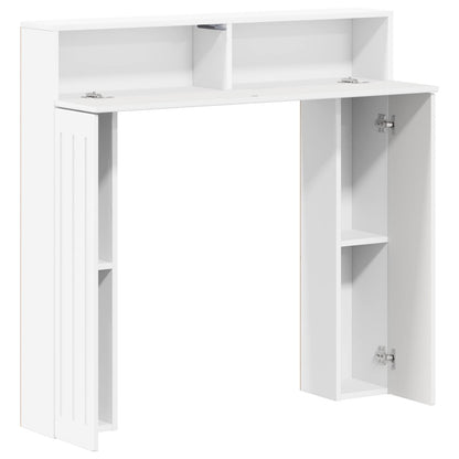 vidaXL Fireplace Surround White 102 x 18 x 100.5 cm Engineered Wood