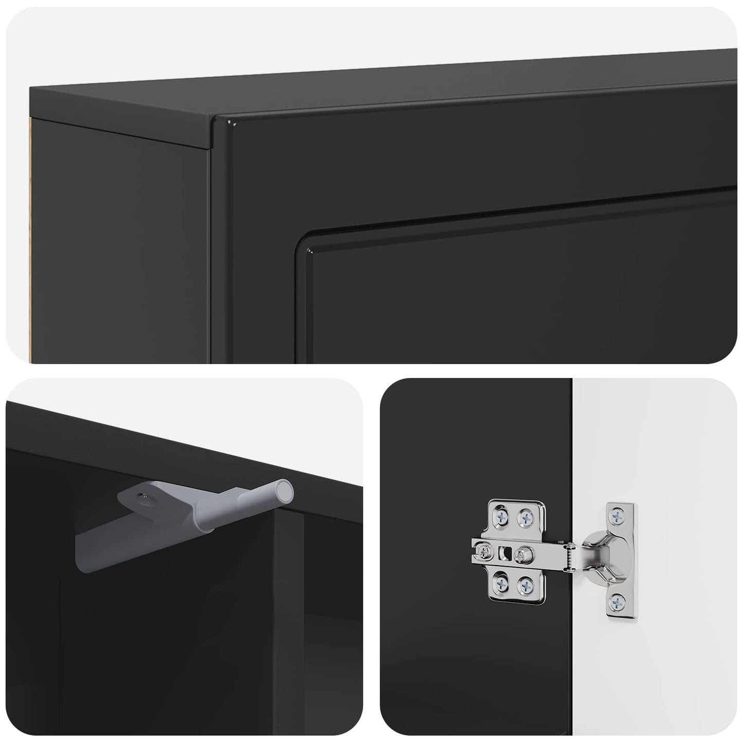 vidaXL Fireplace Surround Black 102 x 18 x 100.5 cm Engineered Wood