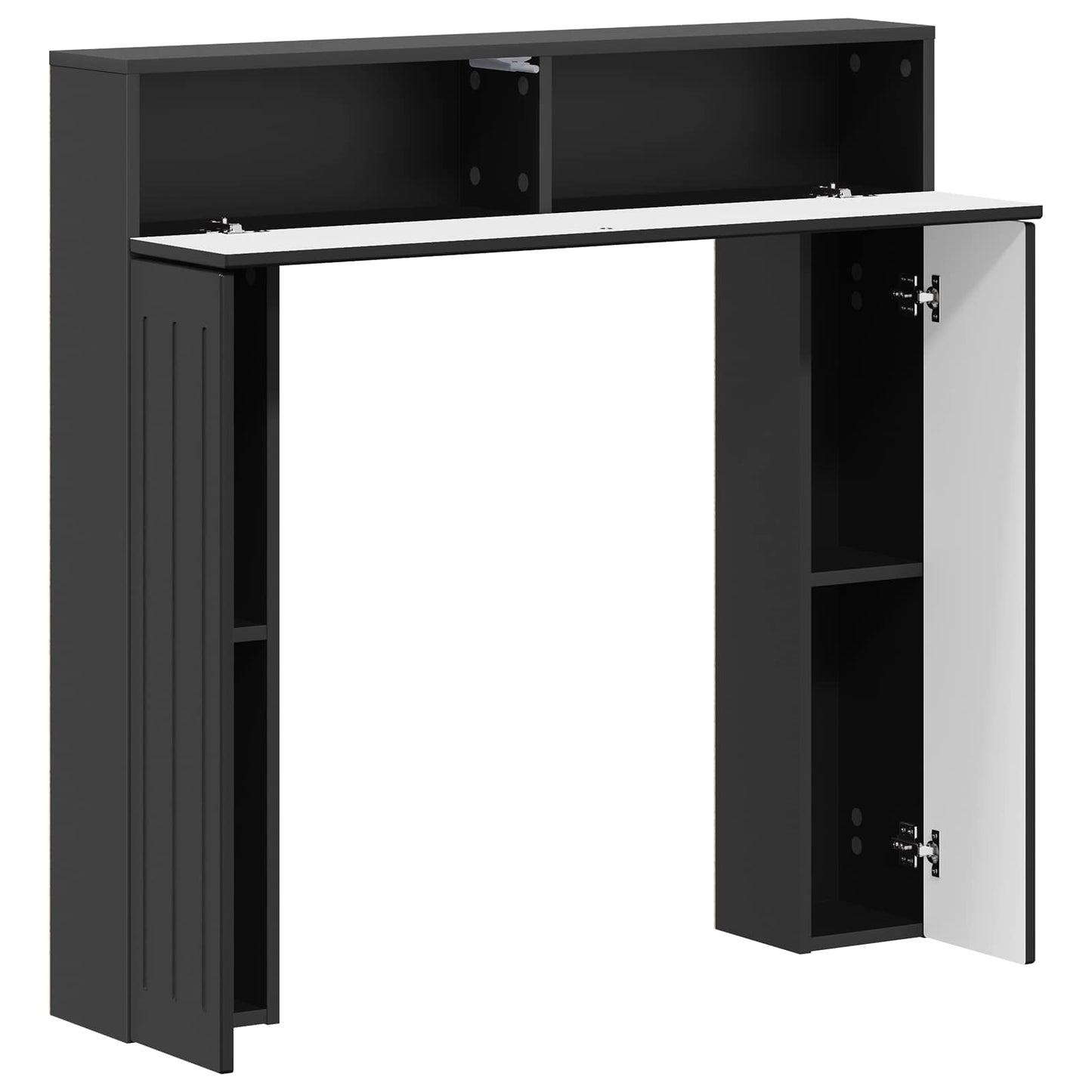 vidaXL Fireplace Surround Black 102 x 18 x 100.5 cm Engineered Wood