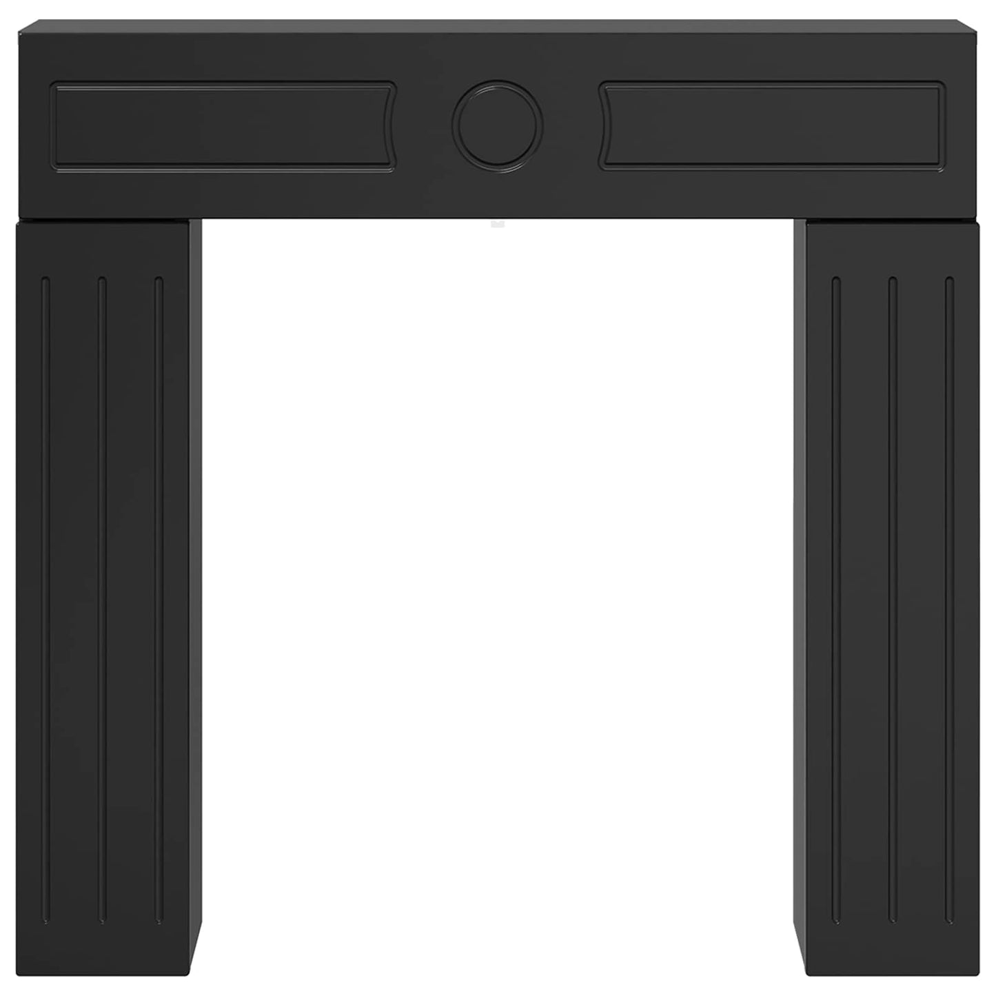 vidaXL Fireplace Surround Black 102 x 18 x 100.5 cm Engineered Wood