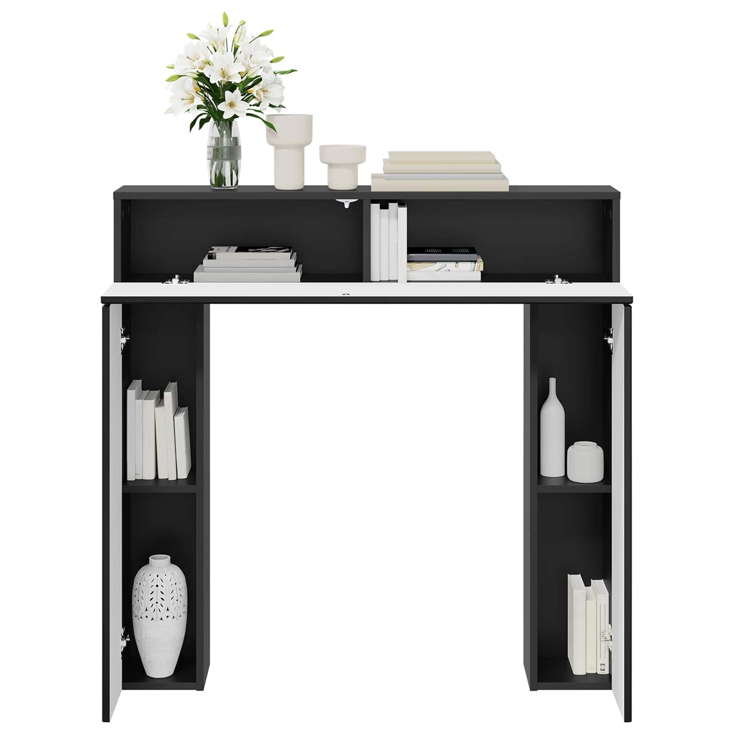 vidaXL Fireplace Surround Black 102 x 18 x 100.5 cm Engineered Wood