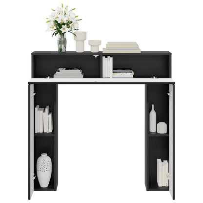 vidaXL Fireplace Surround Black 102 x 18 x 100.5 cm Engineered Wood