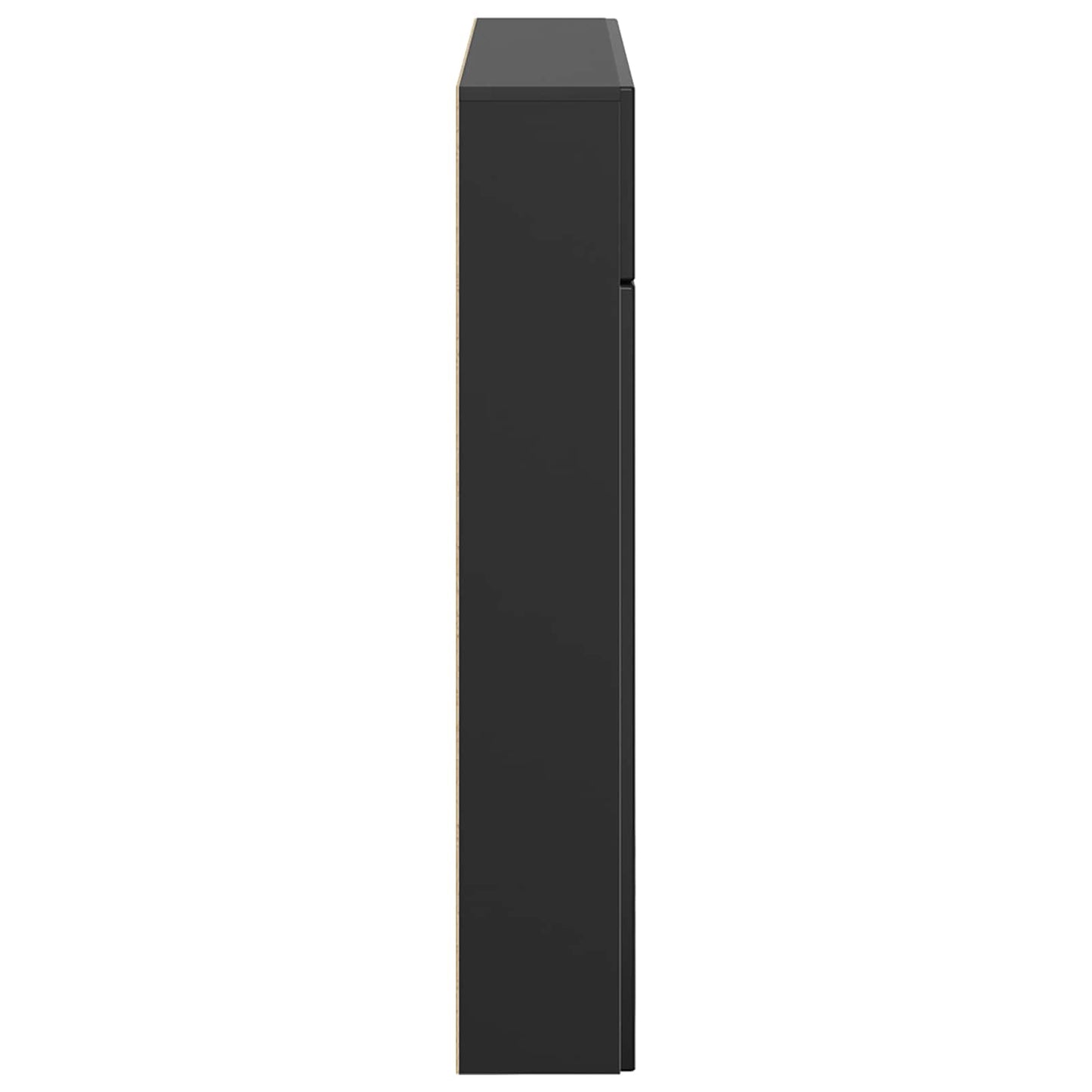 vidaXL Fireplace Surround Black 102 x 18 x 100.5 cm Engineered Wood