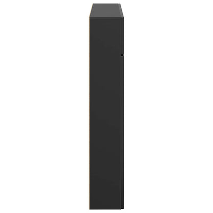 vidaXL Fireplace Surround Black 102 x 18 x 100.5 cm Engineered Wood
