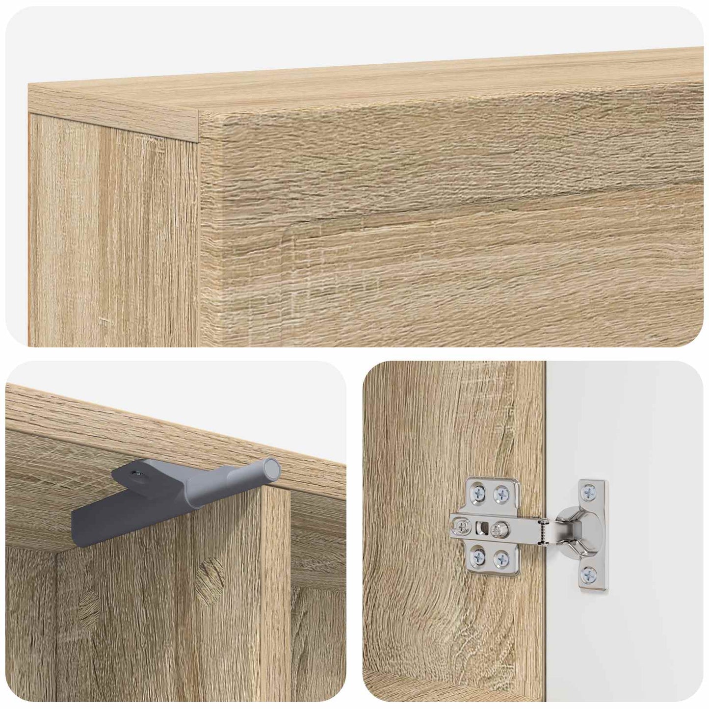 vidaXL Fireplace Surround Sonoma 102 x 18 x 100.5 cm Engineered Wood
