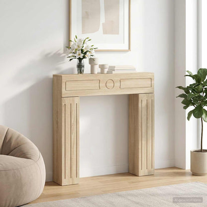 vidaXL Fireplace Surround Sonoma 102 x 18 x 100.5 cm Engineered Wood