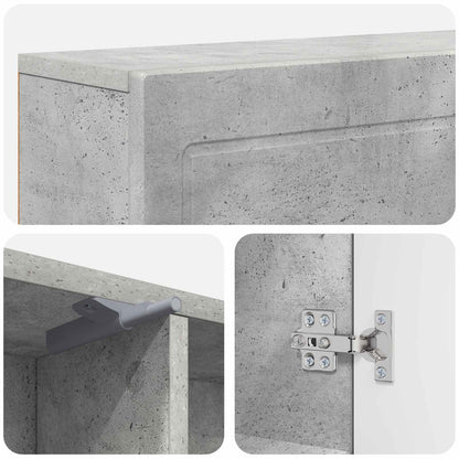 vidaXL Fireplace Surround Concrete Grey 102 x 18 x 100.5 cm