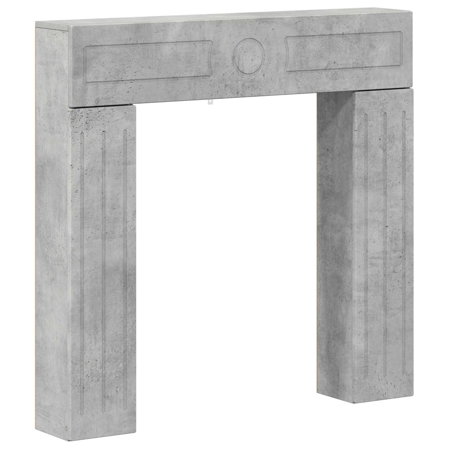 vidaXL Fireplace Surround Concrete Grey 102 x 18 x 100.5 cm