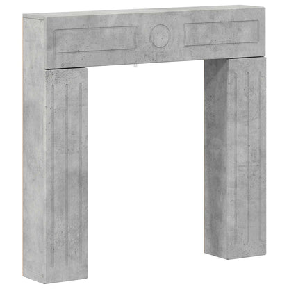vidaXL Fireplace Surround Concrete Grey 102 x 18 x 100.5 cm