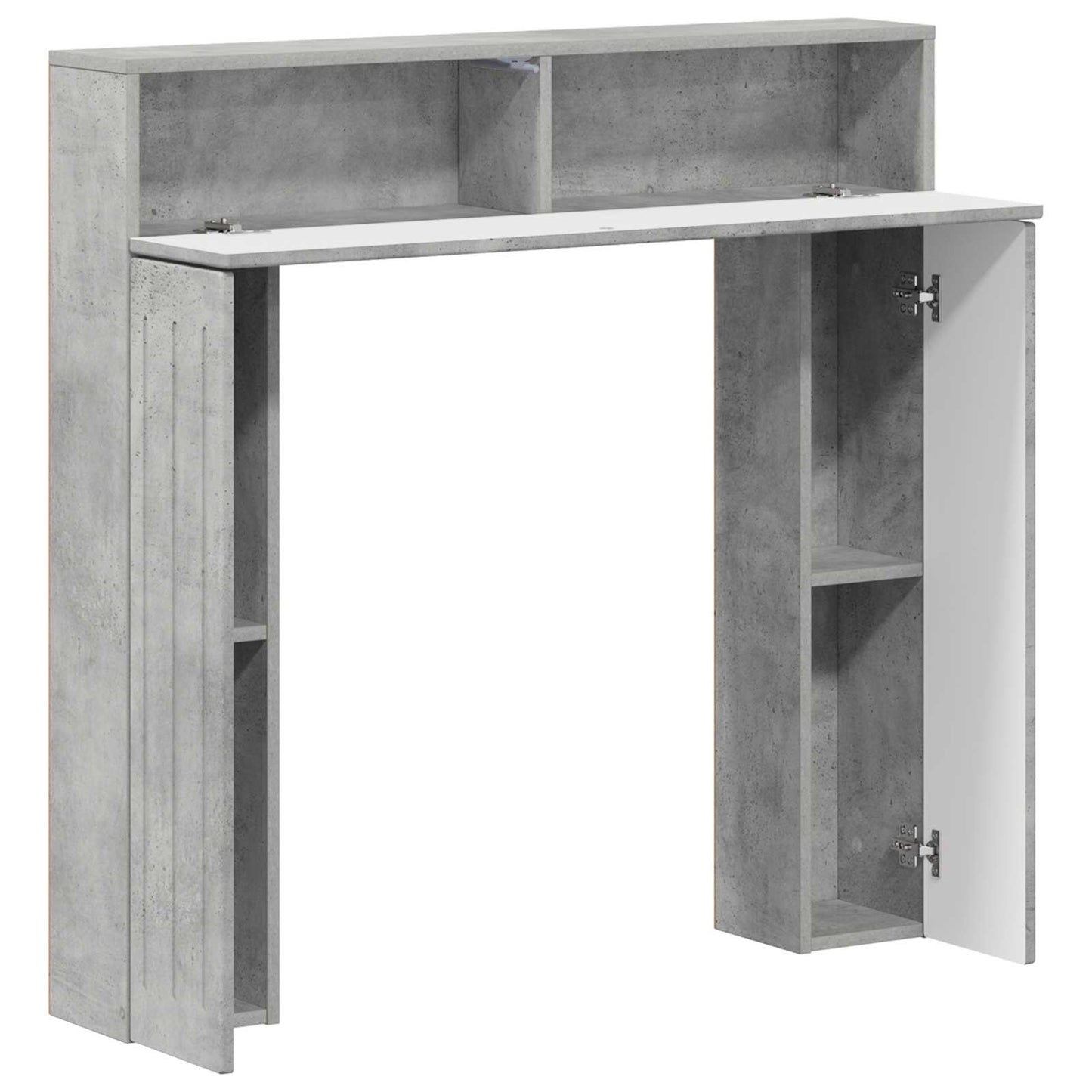 vidaXL Fireplace Surround Concrete Grey 102 x 18 x 100.5 cm