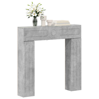 vidaXL Fireplace Surround Concrete Grey 102 x 18 x 100.5 cm