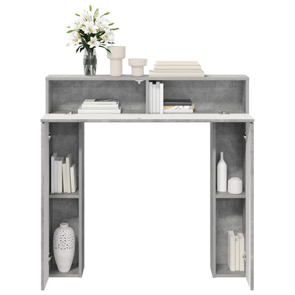 vidaXL Fireplace Surround Concrete Grey 102 x 18 x 100.5 cm