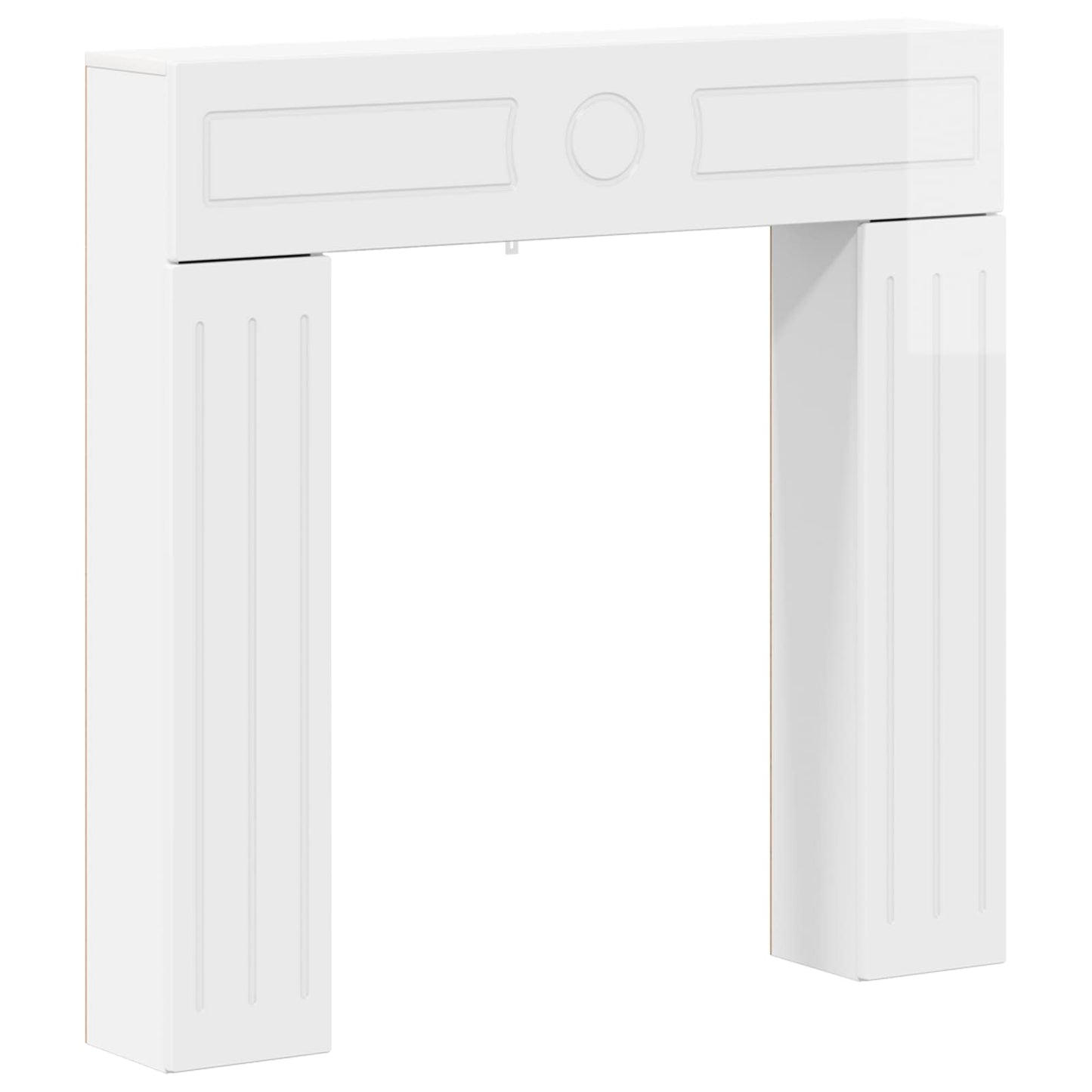 vidaXL Fireplace Surround Gloss White 102 x 18 x 100.5 cm