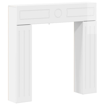 vidaXL Fireplace Surround Gloss White 102 x 18 x 100.5 cm
