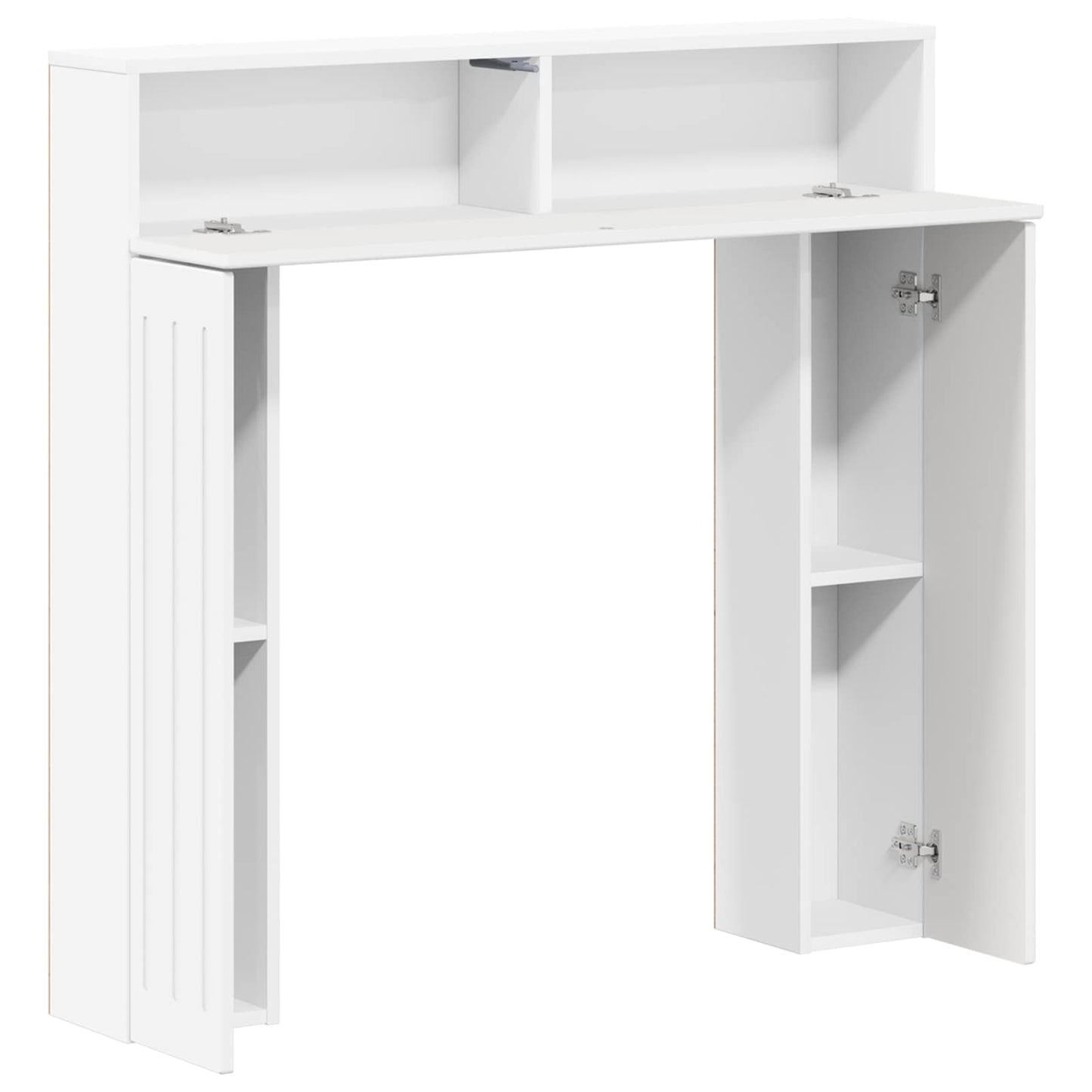 vidaXL Fireplace Surround Gloss White 102 x 18 x 100.5 cm