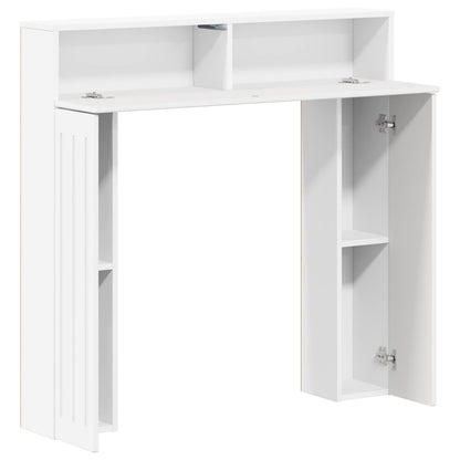 vidaXL Fireplace Surround Gloss White 102 x 18 x 100.5 cm
