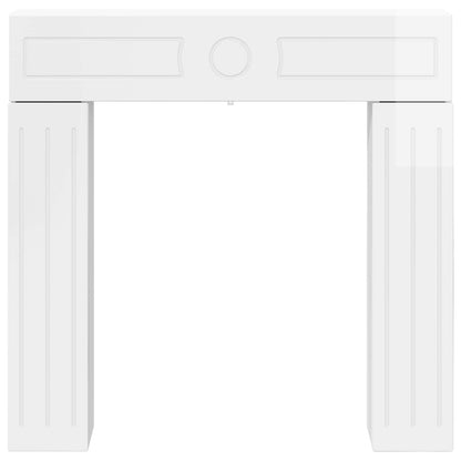 vidaXL Fireplace Surround Gloss White 102 x 18 x 100.5 cm