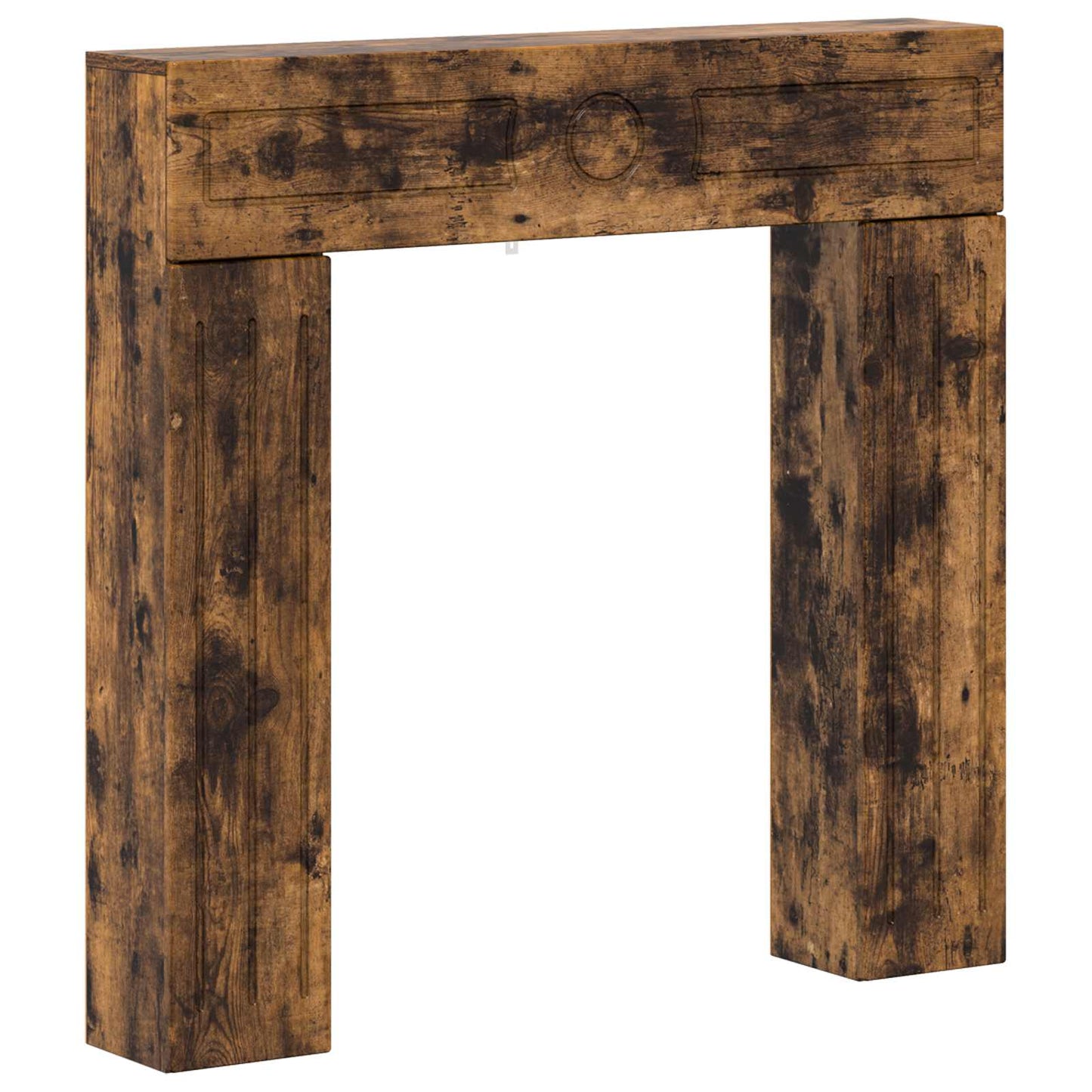 vidaXL Fireplace Surround Smoked Oak 102 x 18 x 100.5 cm