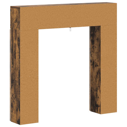 vidaXL Fireplace Surround Smoked Oak 102 x 18 x 100.5 cm