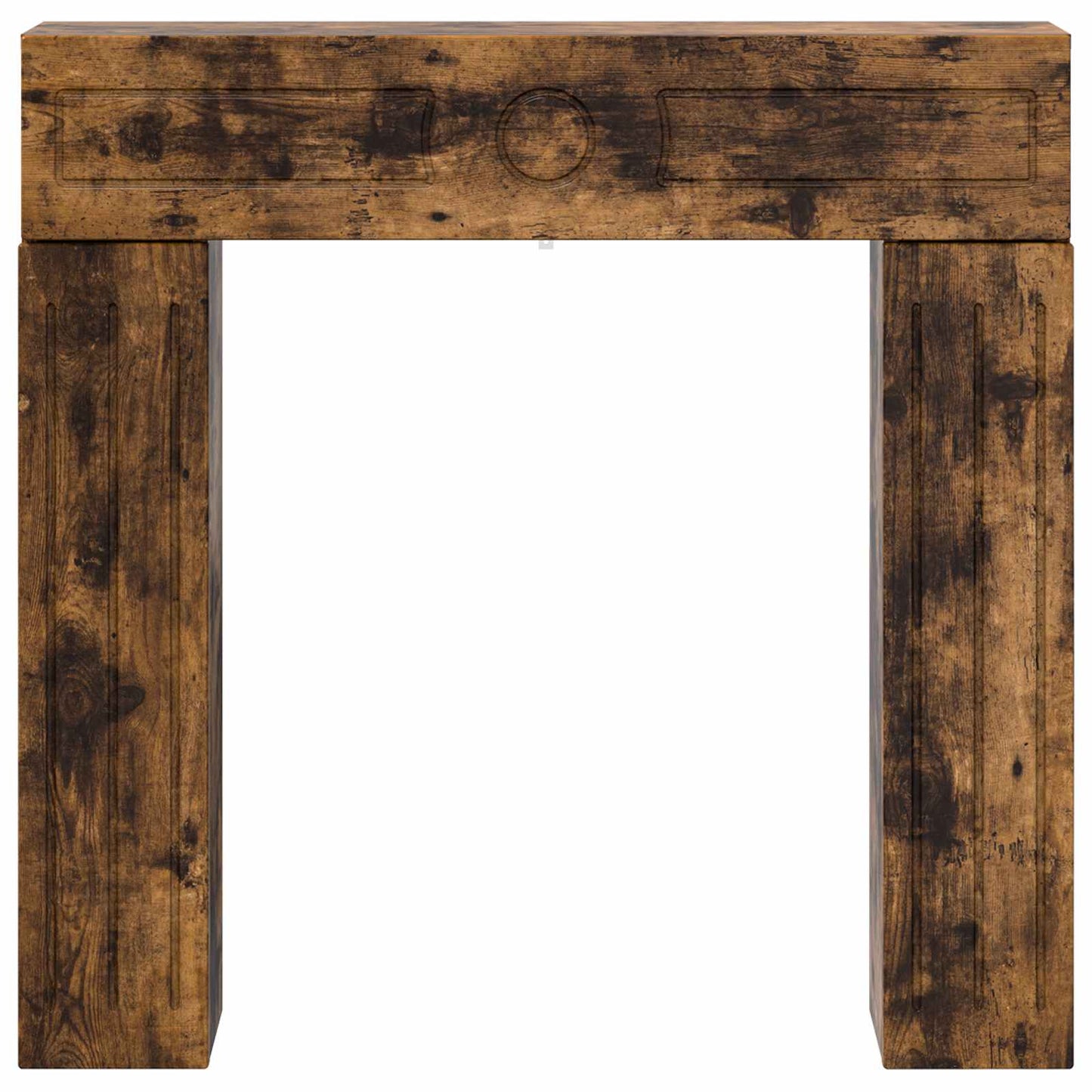 vidaXL Fireplace Surround Smoked Oak 102 x 18 x 100.5 cm