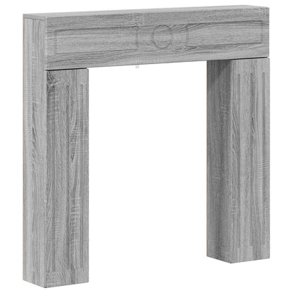 vidaXL Fireplace Surround Grey Sonoma 102 x 18 x 100.5 cm