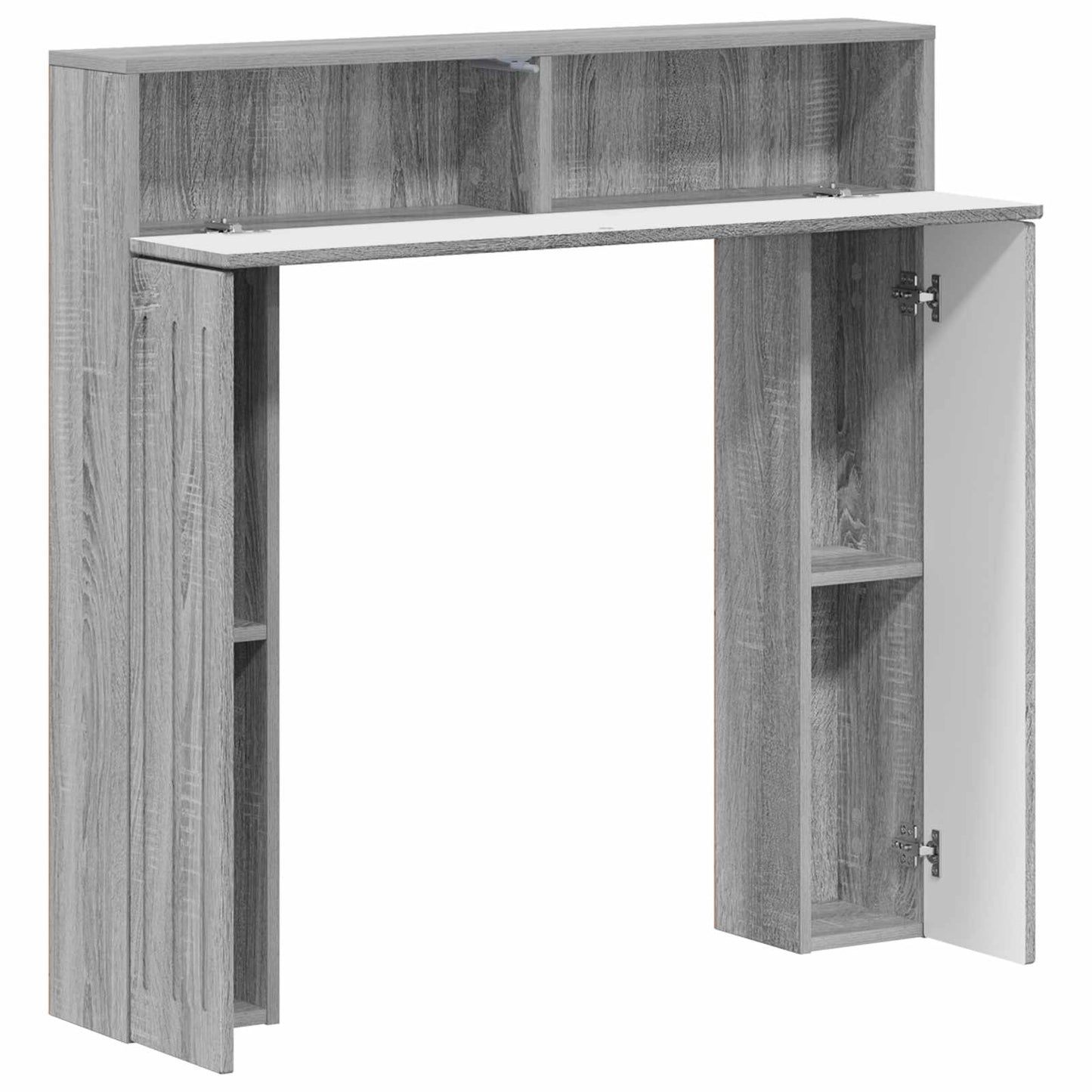 vidaXL Fireplace Surround Grey Sonoma 102 x 18 x 100.5 cm