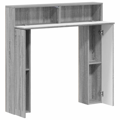 vidaXL Fireplace Surround Grey Sonoma 102 x 18 x 100.5 cm