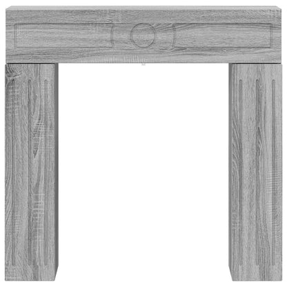 vidaXL Fireplace Surround Grey Sonoma 102 x 18 x 100.5 cm