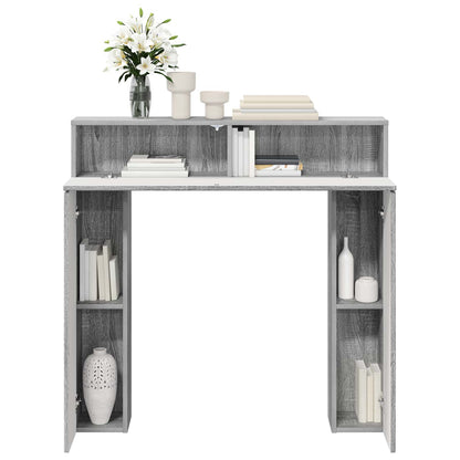 vidaXL Fireplace Surround Grey Sonoma 102 x 18 x 100.5 cm