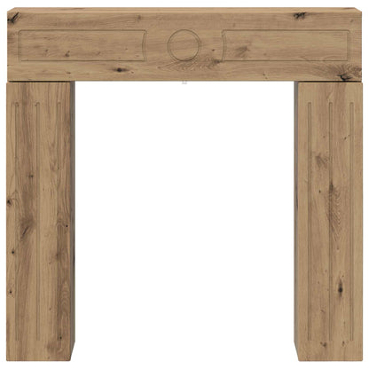 vidaXL Fireplace Surround Artisan Oak 102 x 18 x 100.5 cm