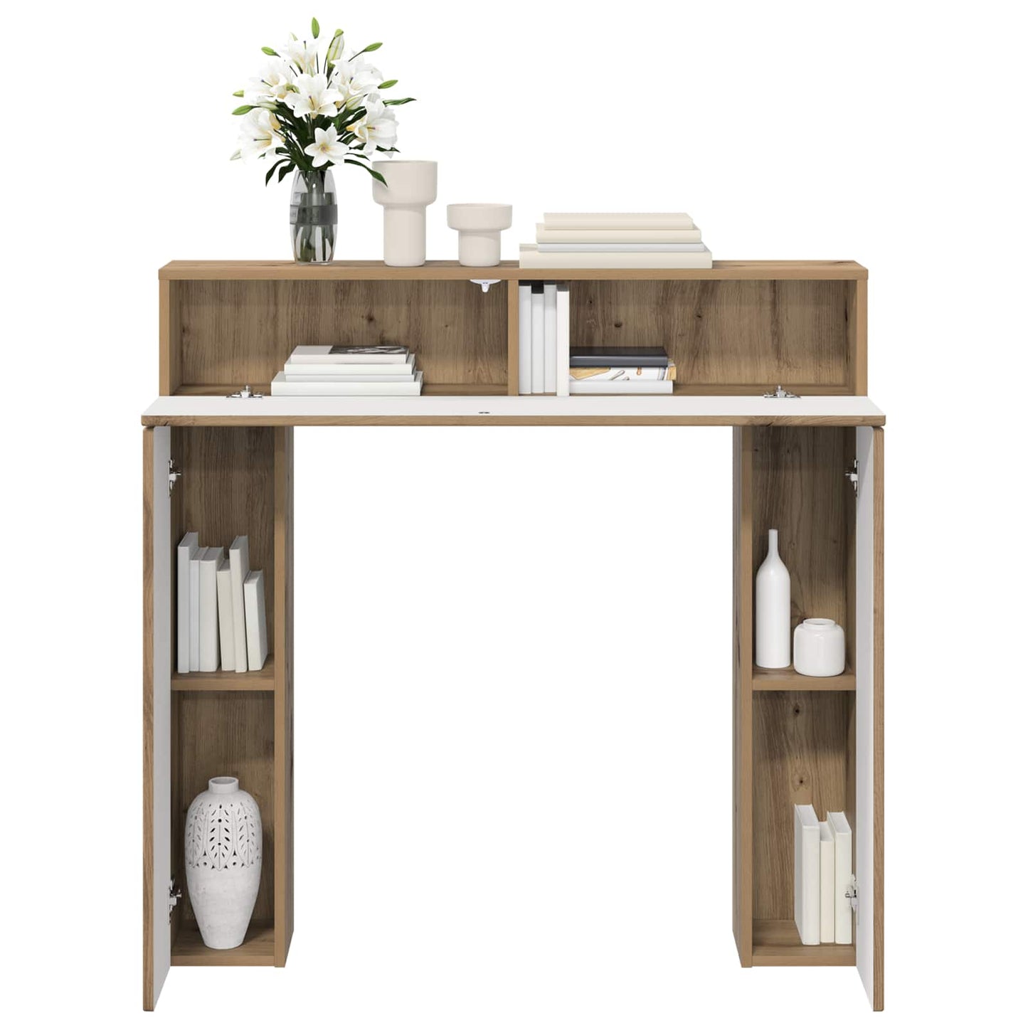 vidaXL Fireplace Surround Artisan Oak 102 x 18 x 100.5 cm
