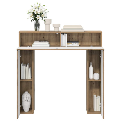 vidaXL Fireplace Surround Artisan Oak 102 x 18 x 100.5 cm