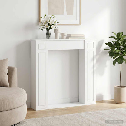 vidaXL Fireplace Surround White 100 x 20 x 100 cm Engineered Wood