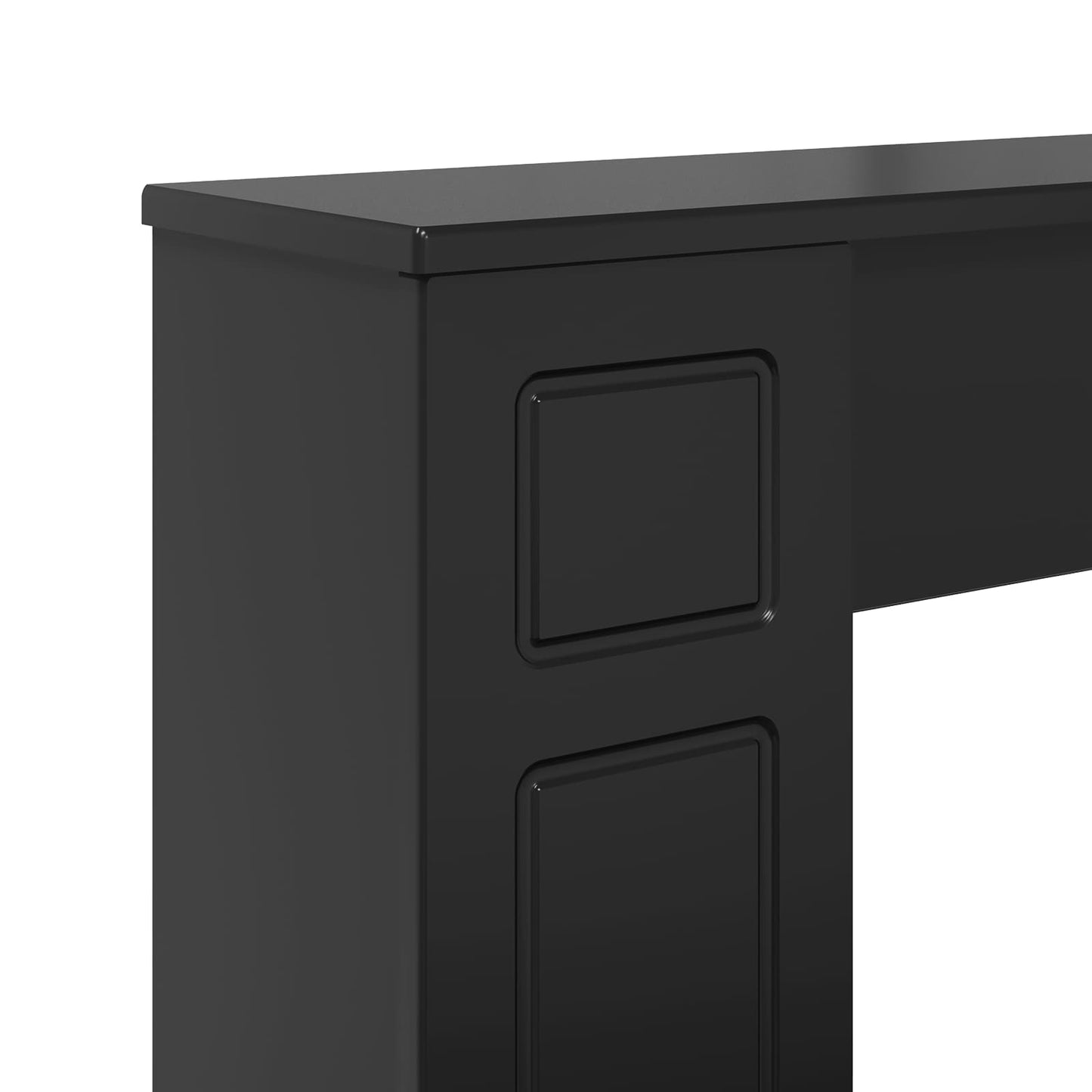 vidaXL Fireplace Surround Black 100 x 20 x 100 cm Engineered Wood