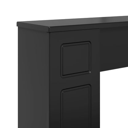 vidaXL Fireplace Surround Black 100 x 20 x 100 cm Engineered Wood