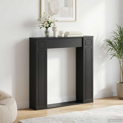 vidaXL Fireplace Surround Black 100 x 20 x 100 cm Engineered Wood