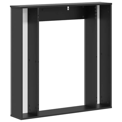 vidaXL Fireplace Surround Black 100 x 20 x 100 cm Engineered Wood