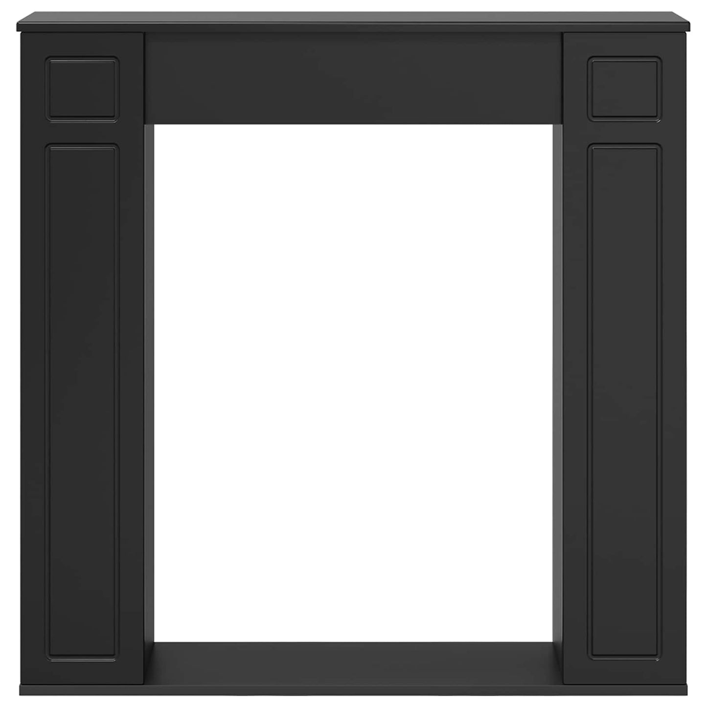 vidaXL Fireplace Surround Black 100 x 20 x 100 cm Engineered Wood
