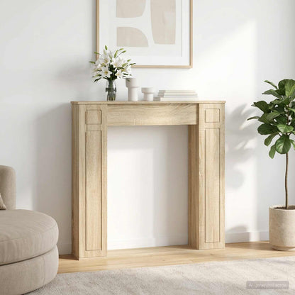 vidaXL Fireplace Surround Sonoma 100 x 20 x 100 cm Engineered Wood