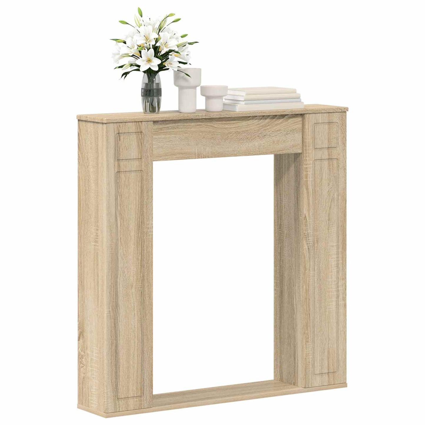 vidaXL Fireplace Surround Sonoma 100 x 20 x 100 cm Engineered Wood